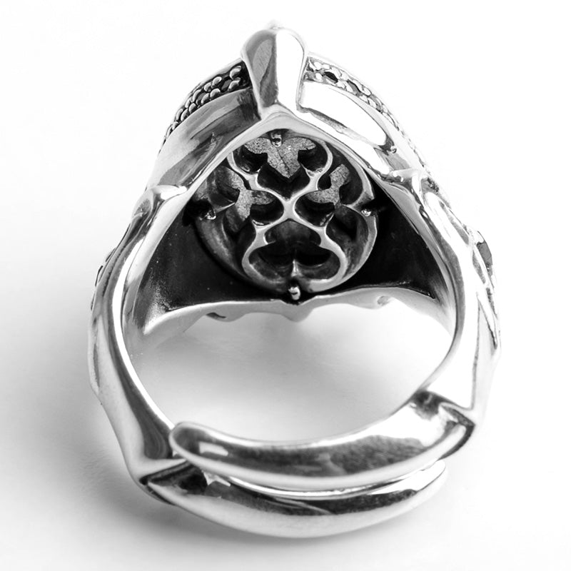 men's hip-hop retro beast claw gemstone ring