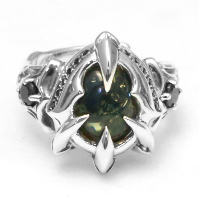 men's hip-hop retro beast claw gemstone ring