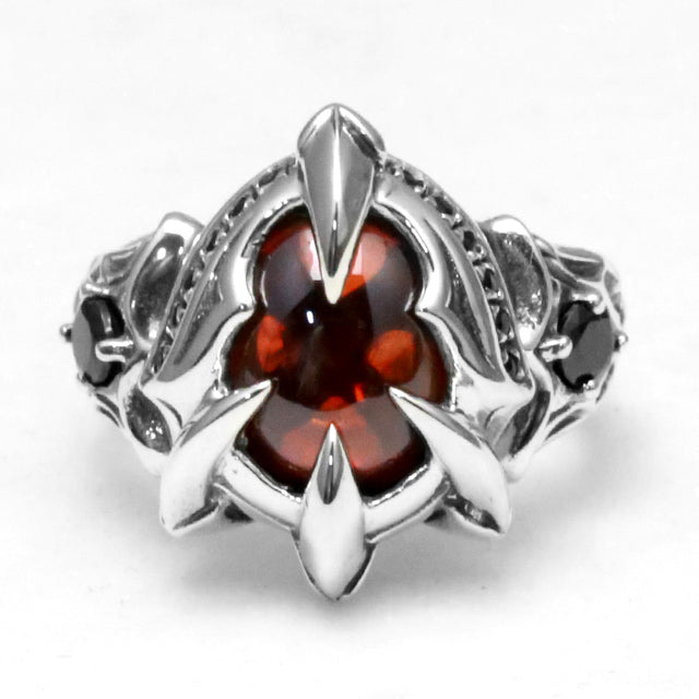 men's hip-hop retro beast claw gemstone ring