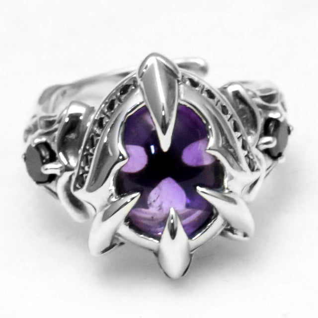 men's hip-hop retro beast claw gemstone ring