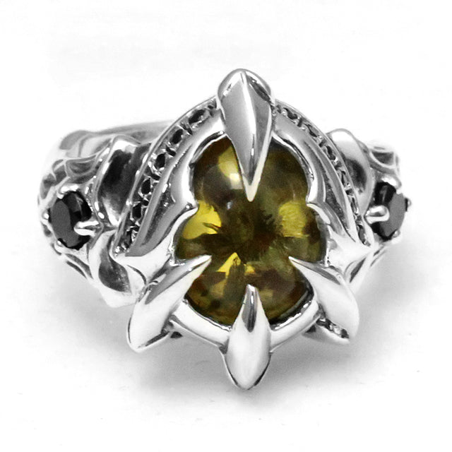 men's hip-hop retro beast claw gemstone ring