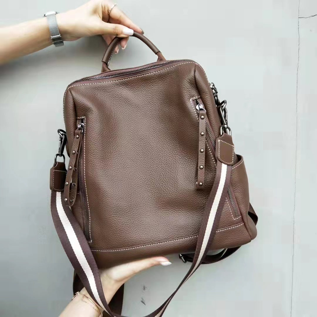 Fashion Women Backpack High Quality Youth Real Leather Backpacks