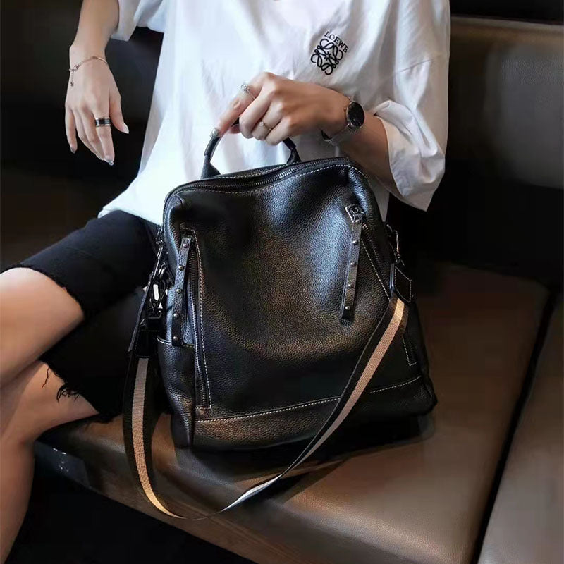Fashion Women Backpack High Quality Youth Real Leather Backpacks
