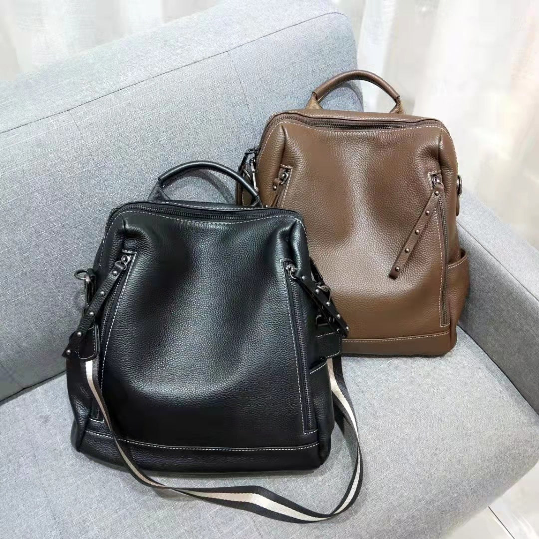 Fashion Women Backpack High Quality Youth Real Leather Backpacks