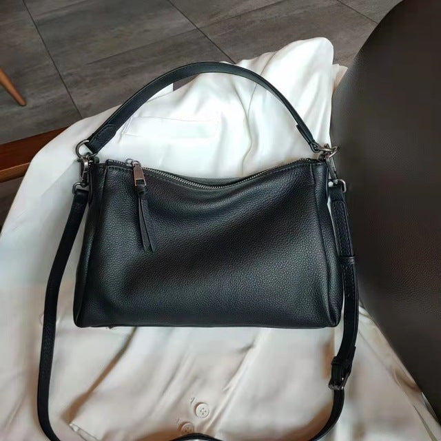 Blue Natural Cowskin Women Handbag