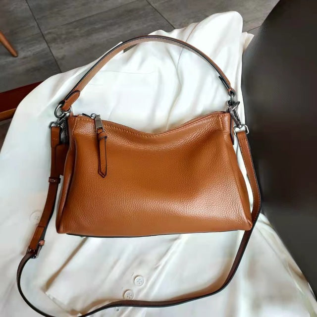 Blue Natural Cowskin Women Handbag