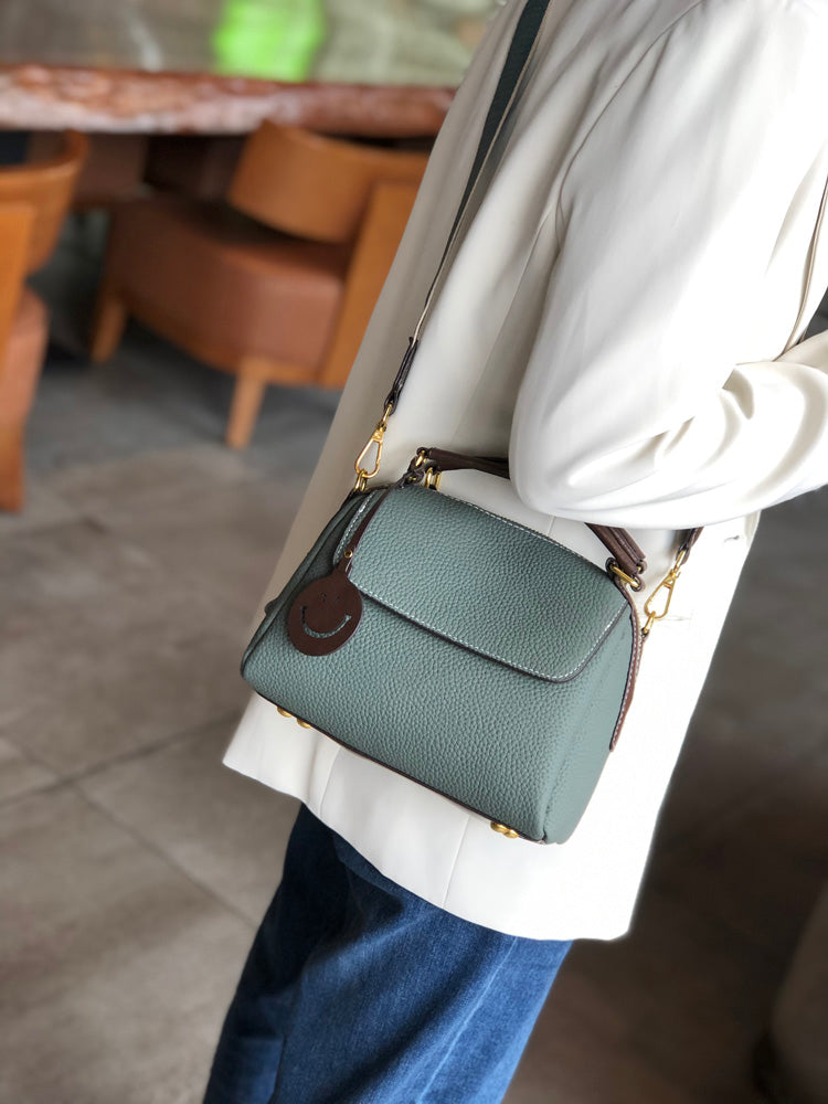 Panelled Color Women Handbag 100% Genuine Leather