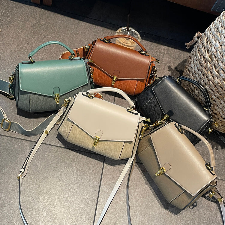 Retro Creamy-white Solid Color Women Shoulder Bag