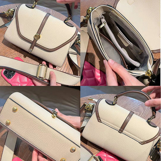 Carrot Hit Color Flap Bag 2 Straps Women Shoulder Bag
