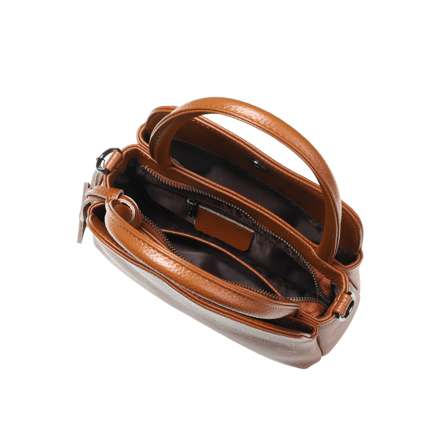 シックな第一層牛革レディースハンドバッグ 2サイズ