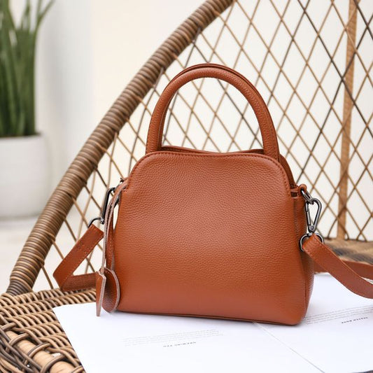 Chic First Layer Cowhide Leather Women Handbag 2 Sizes