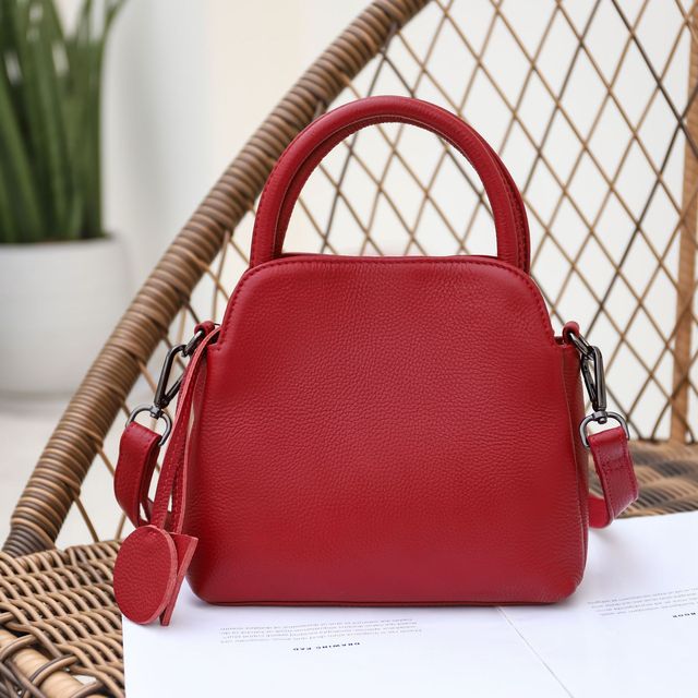 シックな第一層牛革レディースハンドバッグ 2サイズ