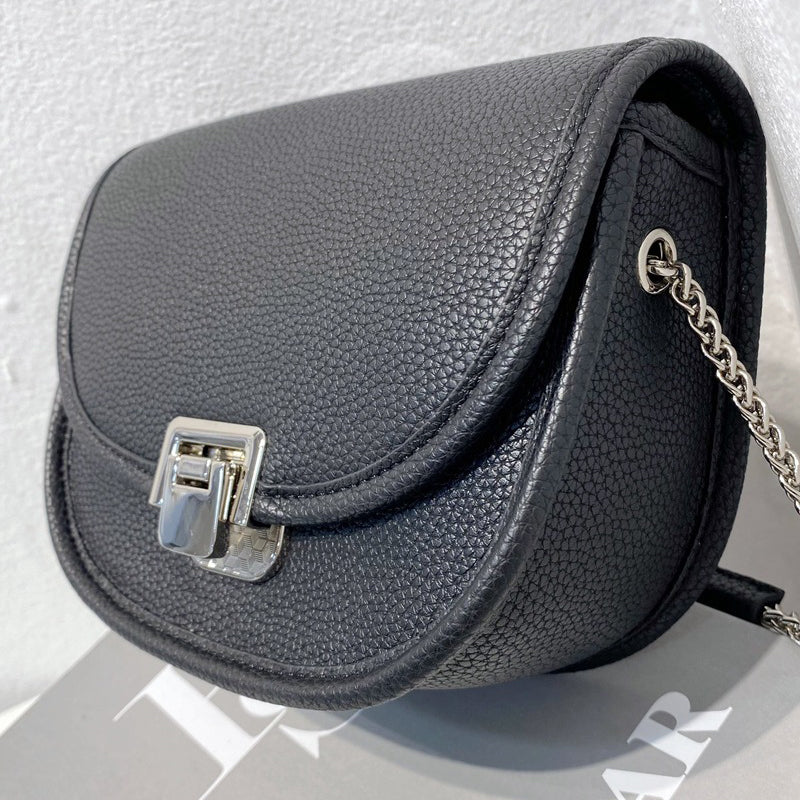 Leisure Yellow Small Saddle Bag 100% Genuine Cow Leather Women