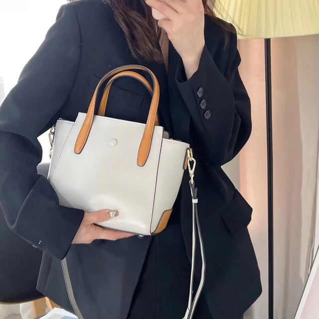 トートバッグ オリジナルデザイン イエロー 100%本革 レディース