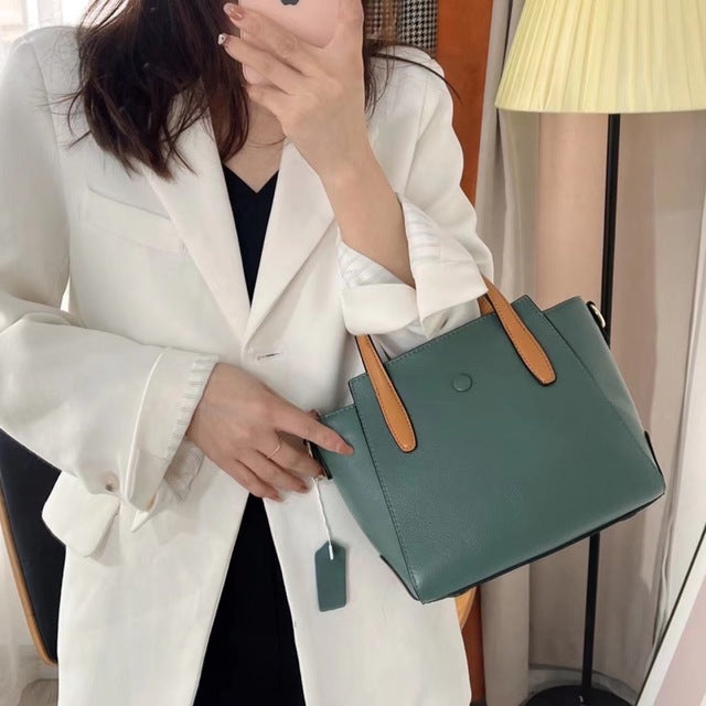 トートバッグ オリジナルデザイン イエロー 100%本革 レディース