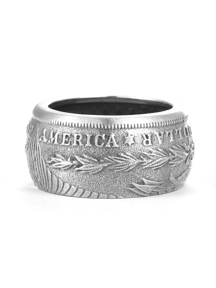 S925 Ancient Silver Coin Ring Men New Trend