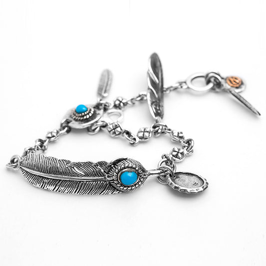 Indian style Feather Bracelet Bohemian Personality Jewelry