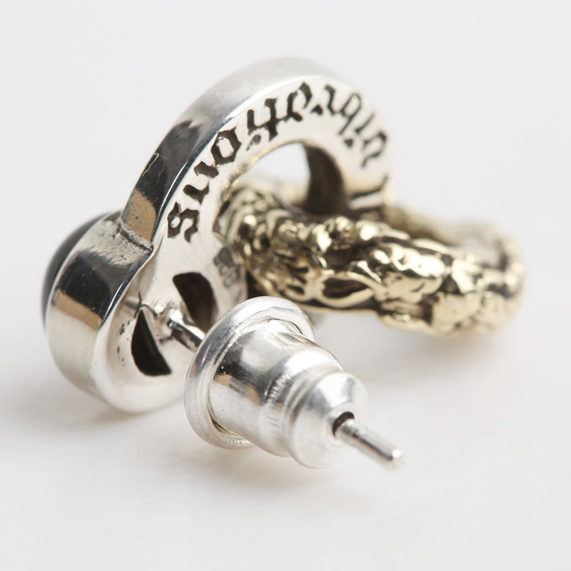 Peacock Totem Dragon Ring Black Agate Stone Earring