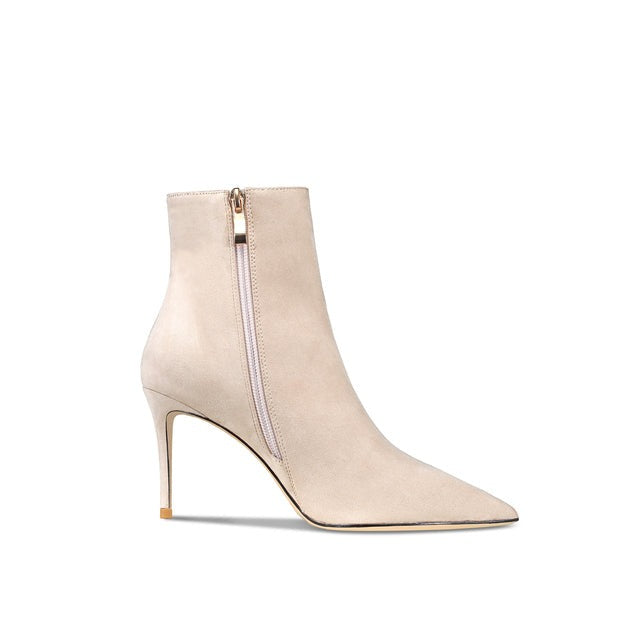 レディース アンクル ショートブーツ ポインテッドトゥ 細ヒール