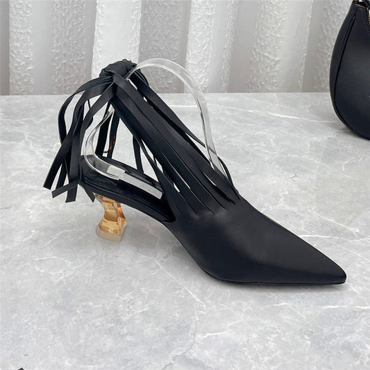 Ladies high-heeled shoes pointed toe
