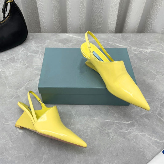 Ladies pointed toe heel high heel sandals