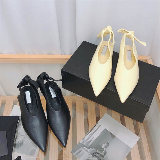Ladies single shoes pointed toe flat