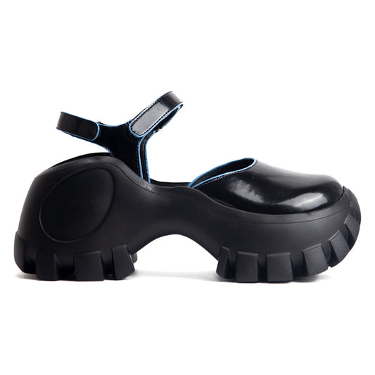 Shallow Mouth Cross Straps Increase Mary Jane Shoes