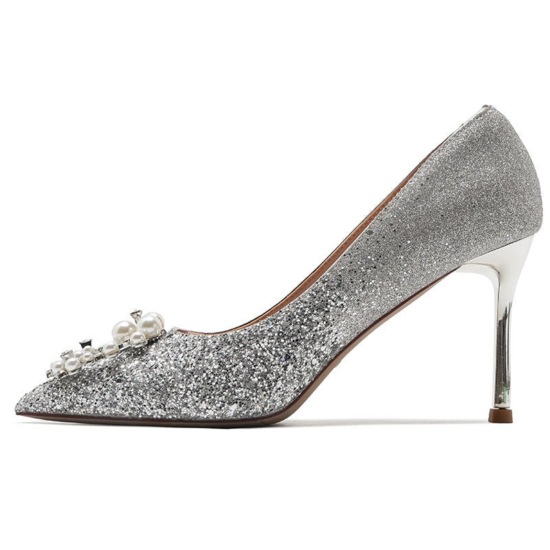 Pearl Shallow Mouth Bridesmaid Wedding Shoes