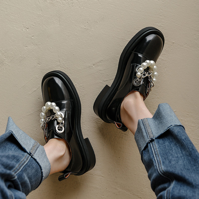 Casual Round Toe Platform Flats Slip on Woman