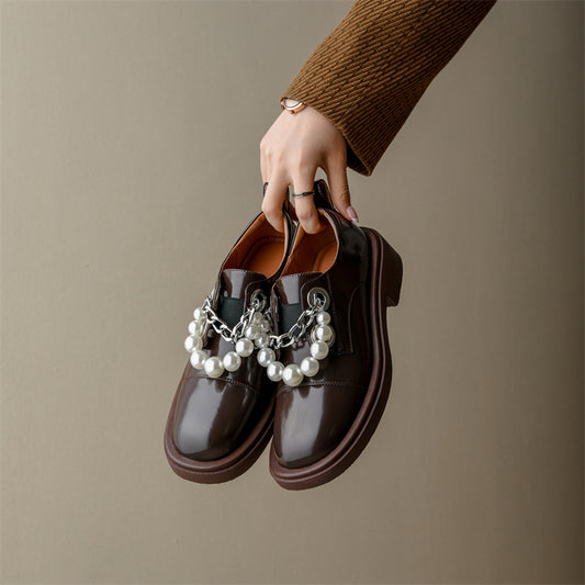 Casual Round Toe Platform Flats Slip on Woman