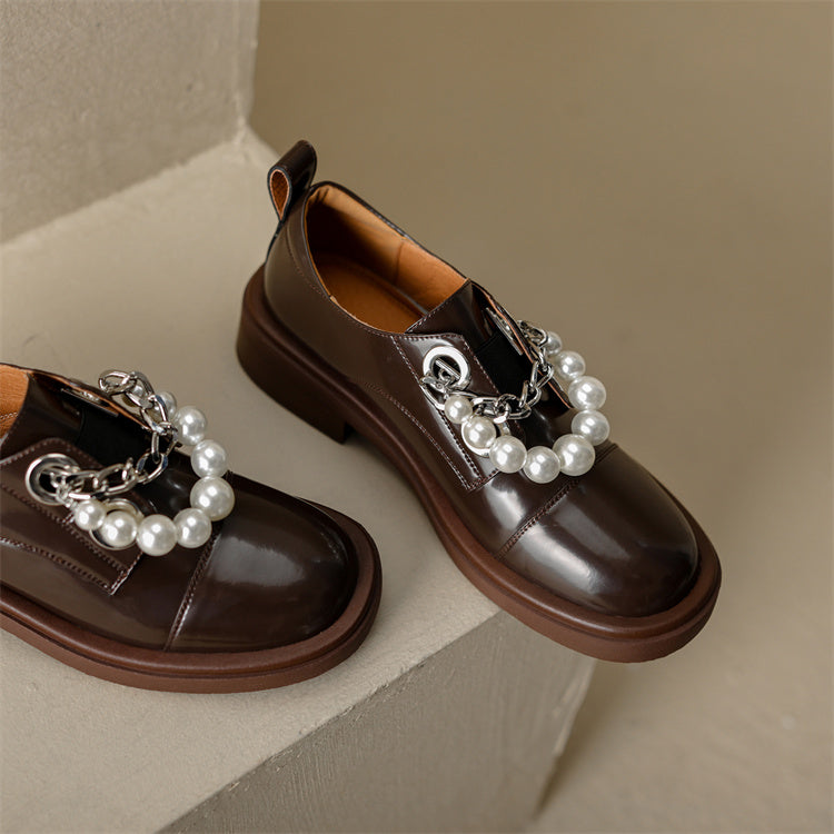 Casual Round Toe Platform Flats Slip on Woman