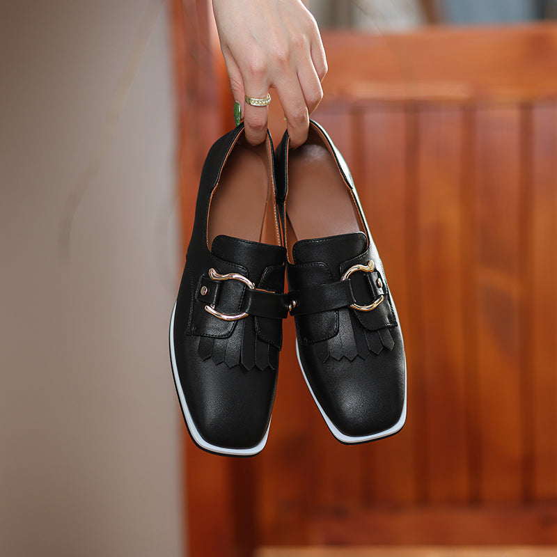 Women Oxfords Shoes Hand-made Leisure Slip On