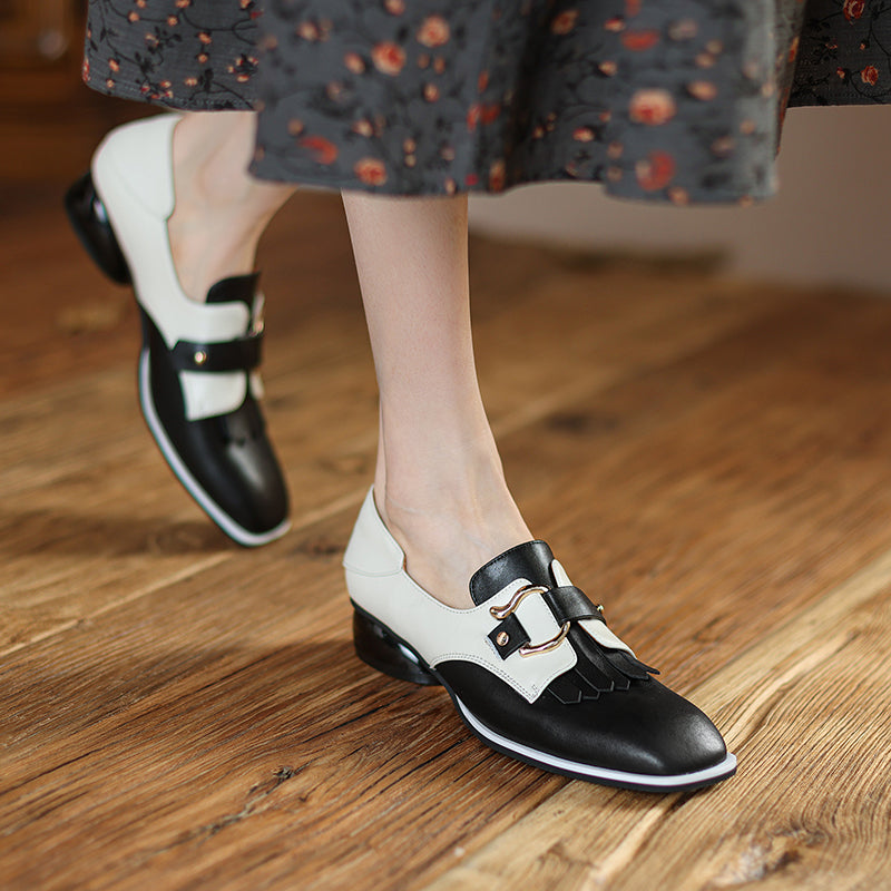 Women Oxfords Shoes Hand-made Leisure Slip On