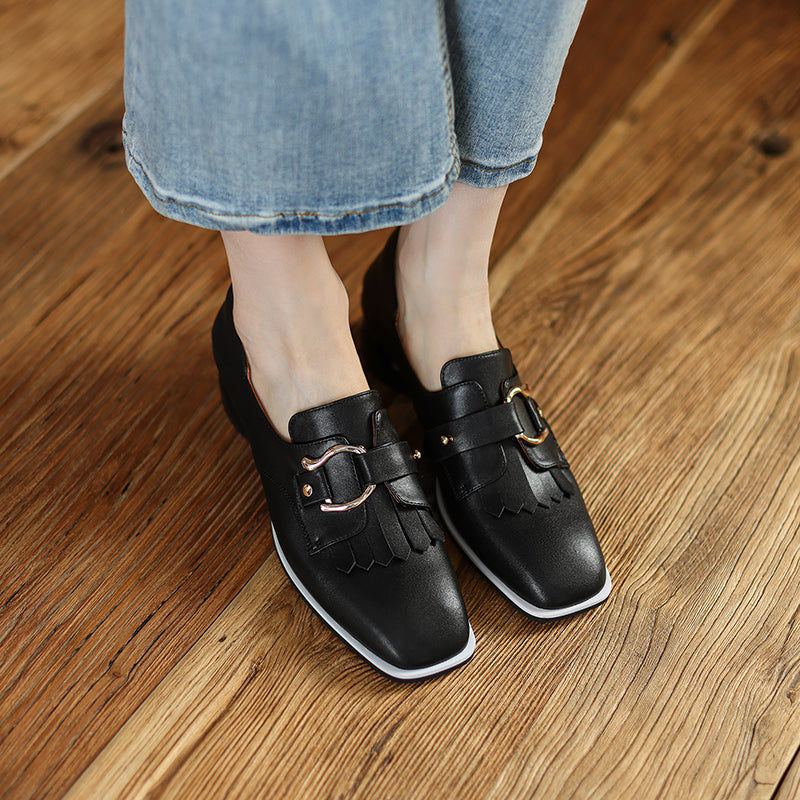 Women Oxfords Shoes Hand-made Leisure Slip On
