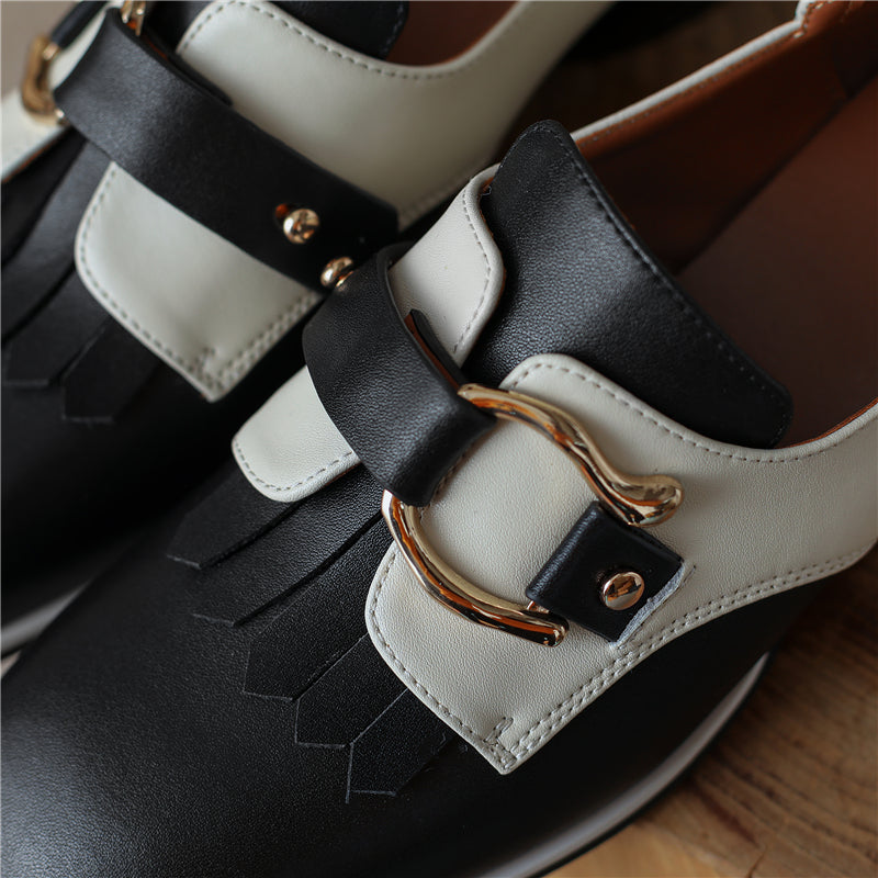 Women Oxfords Shoes Hand-made Leisure Slip On