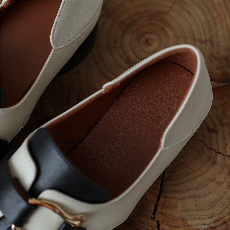 Women Oxfords Shoes Hand-made Leisure Slip On