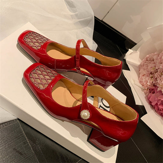 Mary Janes Sandals Genuine Leather Buckle Women Shoes