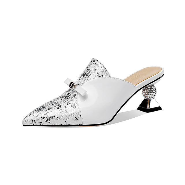 Genuine Leather High Heels Sandals For Women Sexy Slipper