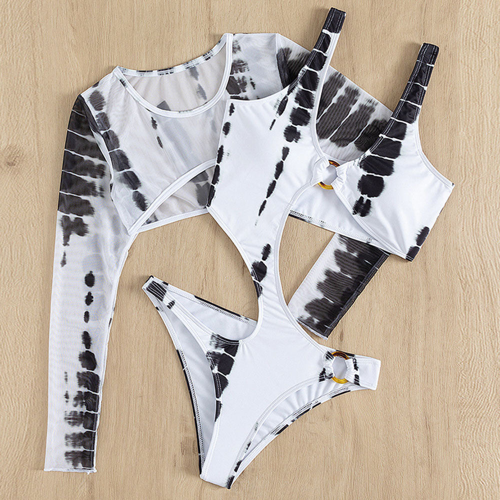 Ring Print Women Swimsuits One Piece Sexy Monokini