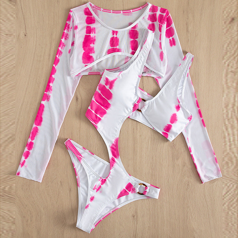 Ring Print Women Swimsuits One Piece Sexy Monokini