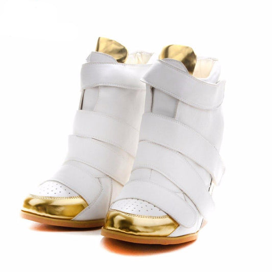 Original Intention Women Ankle Boots Fashion Hook&Loop Round Toe Wedges Boots Elegant Shoes Woman Plus Size 4-15 - LiveTrendsX