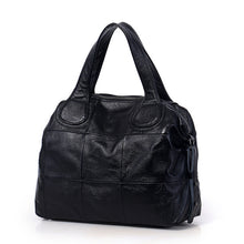 Load image into Gallery viewer, Casual Large Genuine Leather Bag Women Big Shoulder Bags Black Zipper Ladies Bag Bolsas Femininas High Quality Top-Handle Bags - LiveTrendsX
