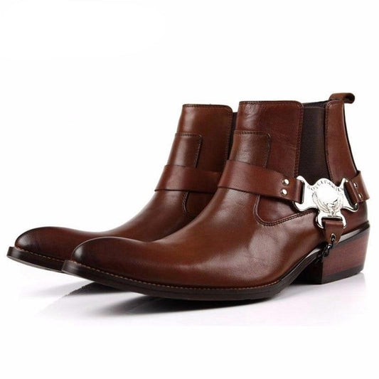 Luxury Runway Man Handmade Brand Punk Shoes Male Designer Genuine Leather - LiveTrendsX