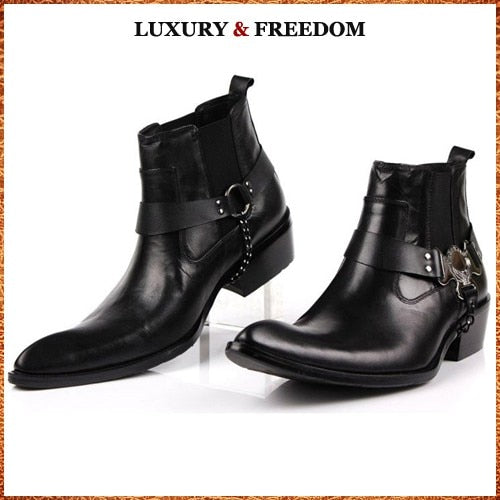 Luxury Runway Man Handmade Brand Punk Shoes Male Designer Genuine Leather - LiveTrendsX