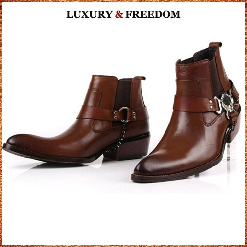 Luxury Runway Man Handmade Brand Punk Shoes Male Designer Genuine Leather - LiveTrendsX