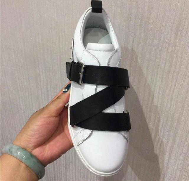 New Style Classic Fashion Design Woman Casual Shoes High Quality Brand Genuine Leather Shoes - LiveTrendsX