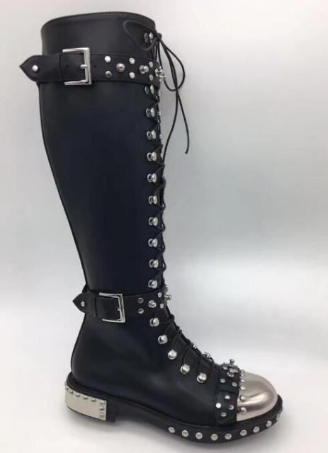 プリント花柄バイクブーツ