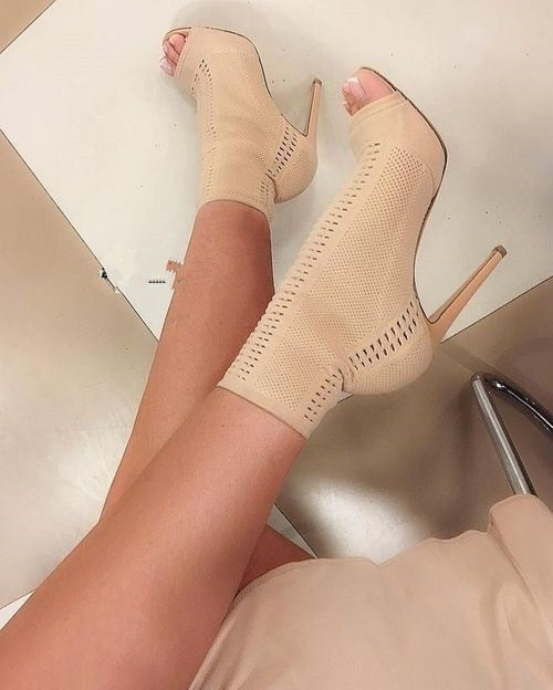 New Design Women Fashion Open Toe Cut-out High Heel Ankle Boots Sexy Bandage Short Boots Thin Heel Boots Dress Shoes - LiveTrendsX