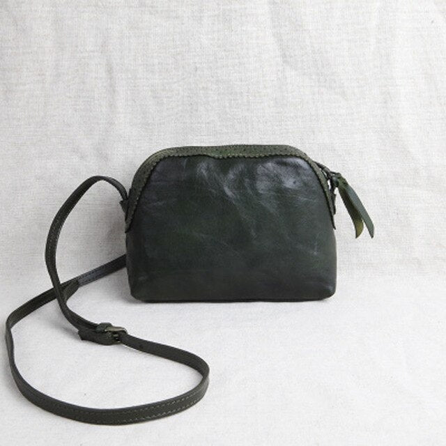 Women Handmade Handbags Leather Retro Mini Shoulder Messenger Bag Cowboy Arts Small Bag - LiveTrendsX