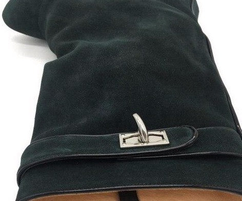 genuine leather pointed toe buckle strap lock wedge gladiator knee high tall boots size34-42 - LiveTrendsX